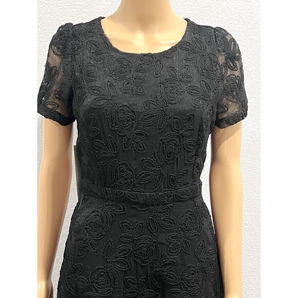 Anthropologie Sunday In Brooklyn XS Violetta Lace Midi BlackDress A-Line NWT - Picture 7 of 13